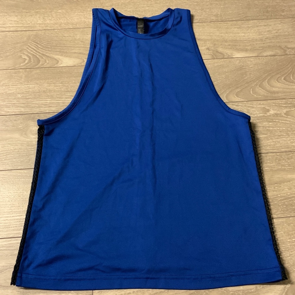 Blue workout tank